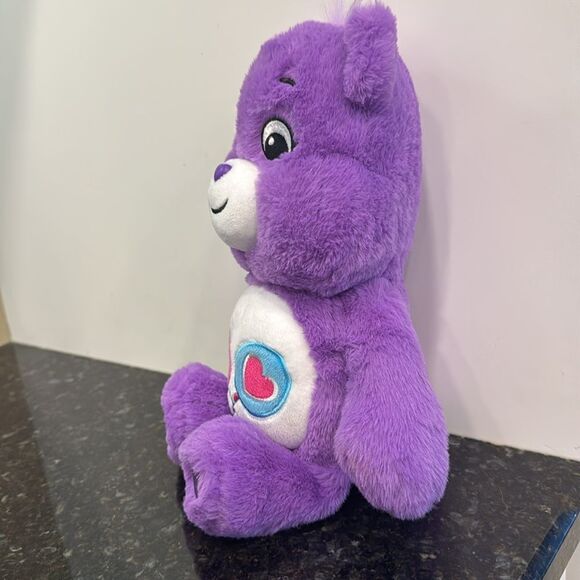 Care Bears Share Bear 13” Plush Toy Stuffed Animal Purple Lollipops 2021 EUC - Picture 4 of 11